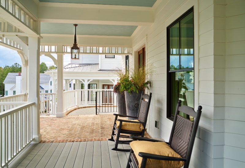 Wrap around porch built by Exterior Design + Decks in a North Atlanta home